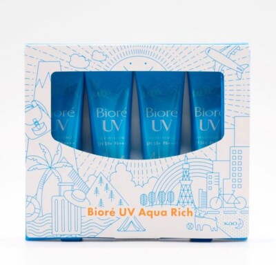 SPF50+ Biore UV Aqua Rich Watery Essence Mini Set (16g × 4pc) Project Cream