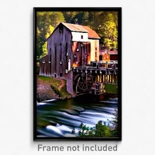 Pixel Art Poster - Brown Mill (8 Bit Psychedelic Trippy Weird Video Game Print)