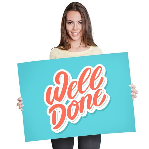 A1 - Well Done Congratulations Fun Cool Poster 60X90cm180gsm Print #14704