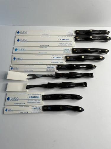 Cutco Homemaker 9 Piece Knife Set Classic Brown USA Vintage Brand New (no box)