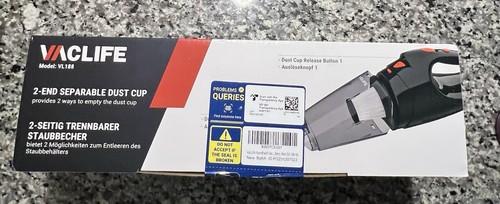 VacLife Cordless Car Vacuum in Vibrant Orange (VL188) NEW - Picture 2 of 3