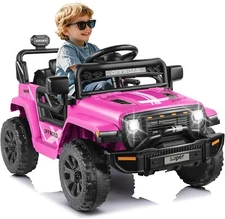 12V Kids Ride-On Jeep - Pink - Parental Remote Control - Lights and Sounds - NIB