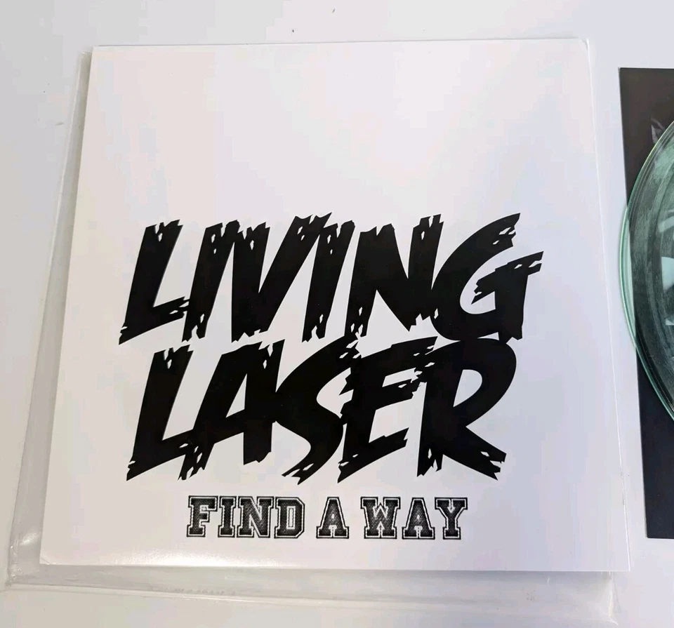 Living Laser Find A Way Vinyl Record LP 12" Coke Bottle Clear Mindforce Rare - Image 2 of 4