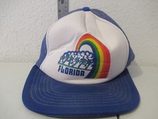 vintage 1970s/80s "Florida" with rainbow snap back mesh hat NEW 