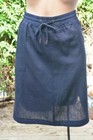SIZE 24 Rockmans Navy LINEN BLEND SKIRT. Stylish DESIGN NEW.Elastic Waist.$49.99