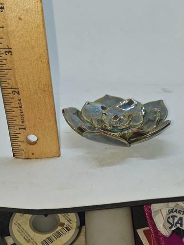 Handmade Glazed 3D Ceramic Succulent Flower Sculpture Modern Art Tablescape ¹ - Picture 30 of 45