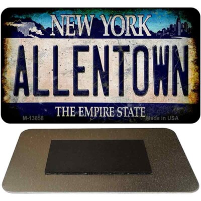 Allentown NY Blue Rusty Magnet Fridge Refrigerator Home Kitchen Decoration