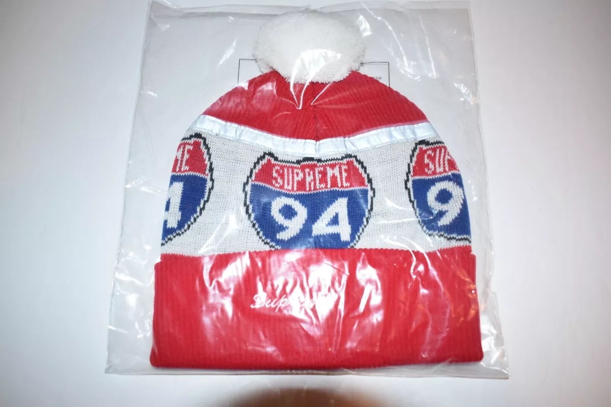 Supreme Interstate I-94 Reflective Beanie, RED, O/S, FW22, New In Bag,  DEADSTOCK