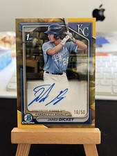2024 Bowman Chrome SAPPHIRE 1st Bowman Jared Dickey Gold Auto /50 SSP