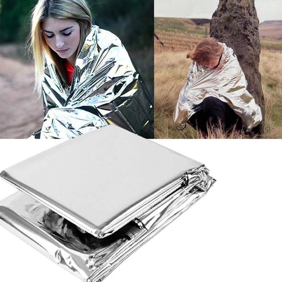 5 Pack Emergency BLANKET Thermal Survival Safety Insulating Mylar Heat