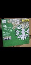 Home Accents 10 inch Cool White LED Twinkling Snowflake Lights 3-Pack
