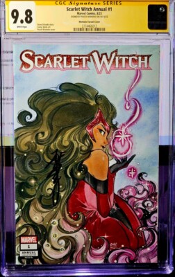 SCARLET WITCH ANNUAL #1 PEACH MOMOKO signed VARIANT CGC SS