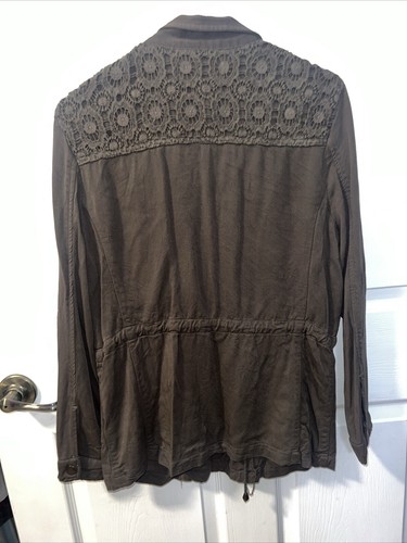 Hinge Designed in Seattle Women's Army Brown Anorak Jacket Size Small - Picture 2 of 7