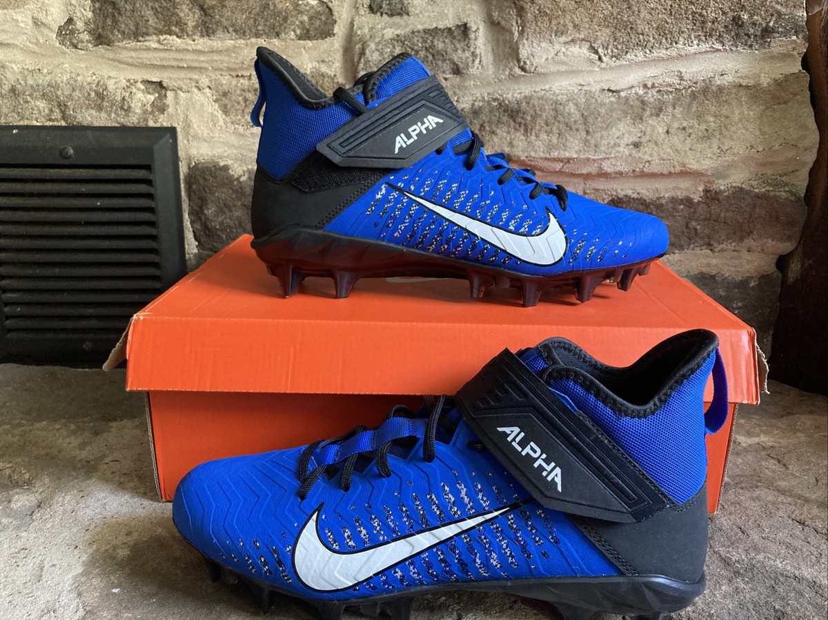Nike Alpha Menace Pro 2 Mid Football Cleats Royal Blue Mens  display picture 3