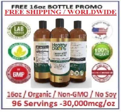 LIPOSOMAL VITAMIN B12 96 Servings 30,000mcg/oz 100% ORGANIC METHYL 16oz Exp 2028