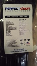 14" Black Cable Ties Perfect Vision CT14BLK 100ct. 