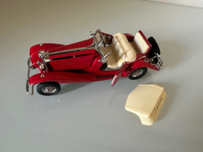 1935 Mercedes Benz 500k Roadster + Verdeck Franklin Mint Modellauto 1:24 OVP rot