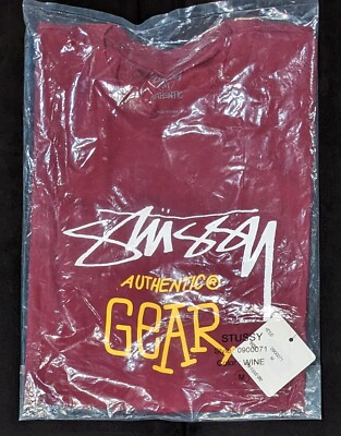 Stussy Authentic Gear Logo T Shirt Size M | eBay
