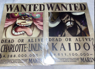 One Piece Official Wanted Poster KAIDO CHARLOTTE LINLIN MUGIWARA