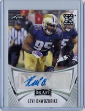 2021 LEAF FOOTBALL DRAFT LEVI ONWUZURIKE XRC AUTO AUTOGRAPH BA-LO1