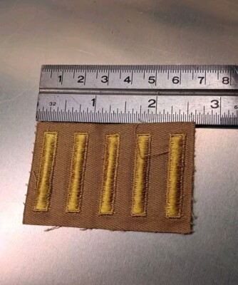 WWII US Army Overseas Service Insignia 5 Hash Marks on Class B Khaki 2. ...