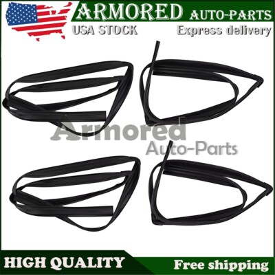#ad 4PCS For Honda Accord Sedan 1994 1997 Door Glass Run Channel Weather Window Seal $73.51