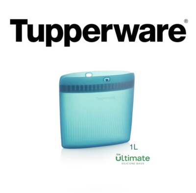 * TUPPERWARE Ultimativer Silikonbeutel Gefrierschrank Backofen Mikrowelle - 1L - NEU