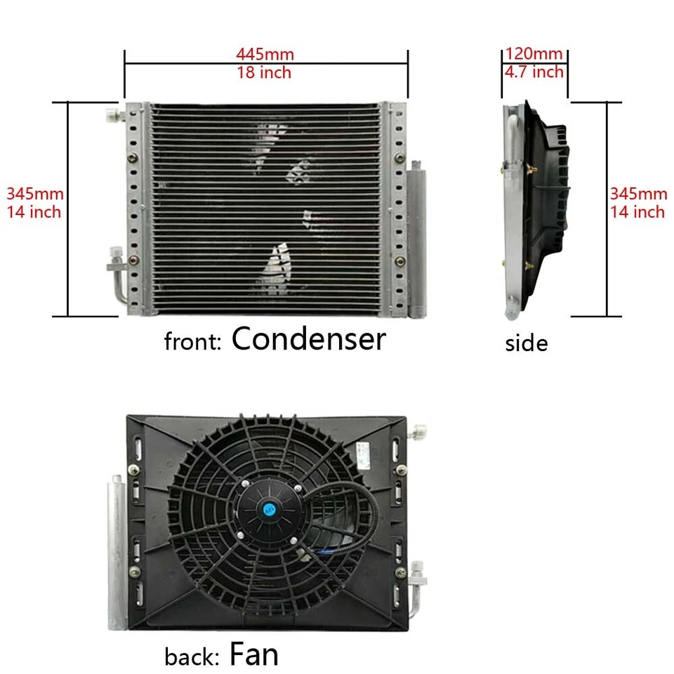 12V Underdash Heat&Cool Car Air Conditioner Universal Electric Truck Cab AC Unit - Image 4 of 4