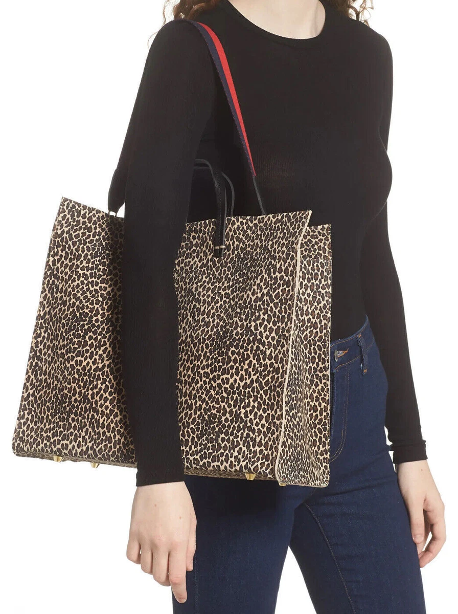 Clare V. Pattern Print Suede Shoulder Bag