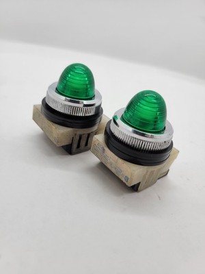 2PC Lot Fuji Electric AH25 Green Pilot Light 50V Lamp 30V 1 Watt