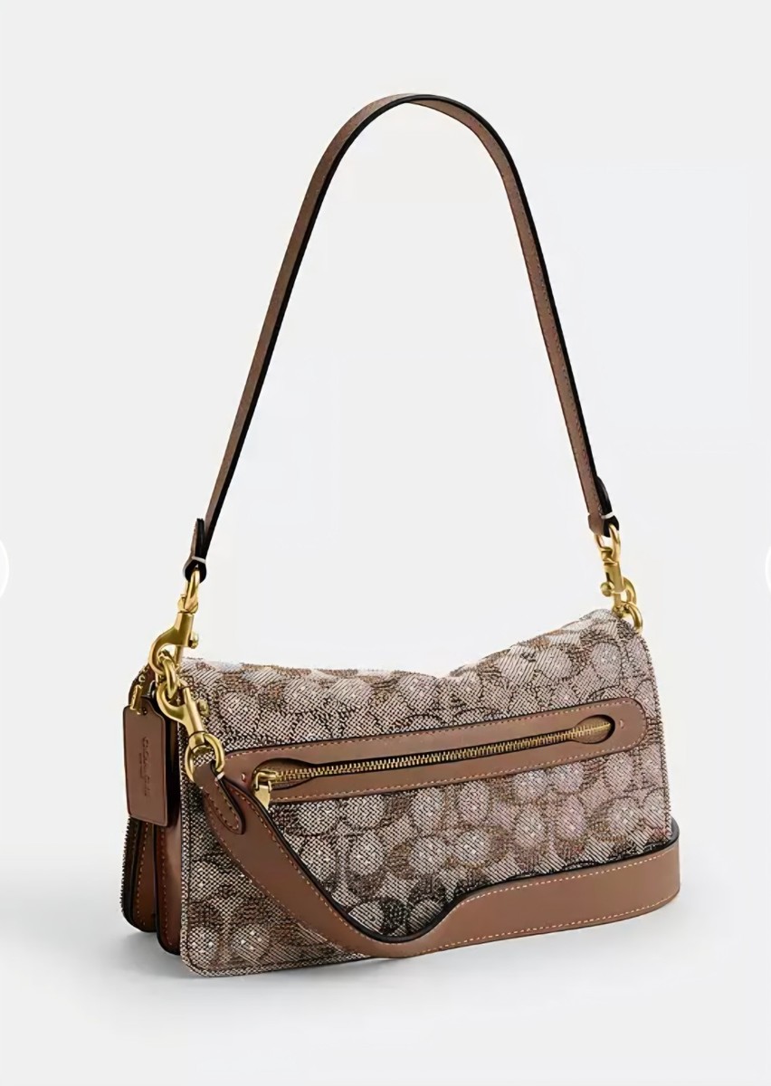 Coach Tabby Shoulder Bag 26 Crystal Signature Jacquard Crossbody