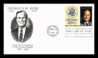 DR JIM STAMPS US COVER PRESIDENT GEORGE H W BUSH FDC COMBO PANDA CACHET
