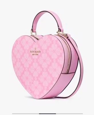 Kate Spade Heart Pink Crossbody Love Shack 3d Leather Valentines