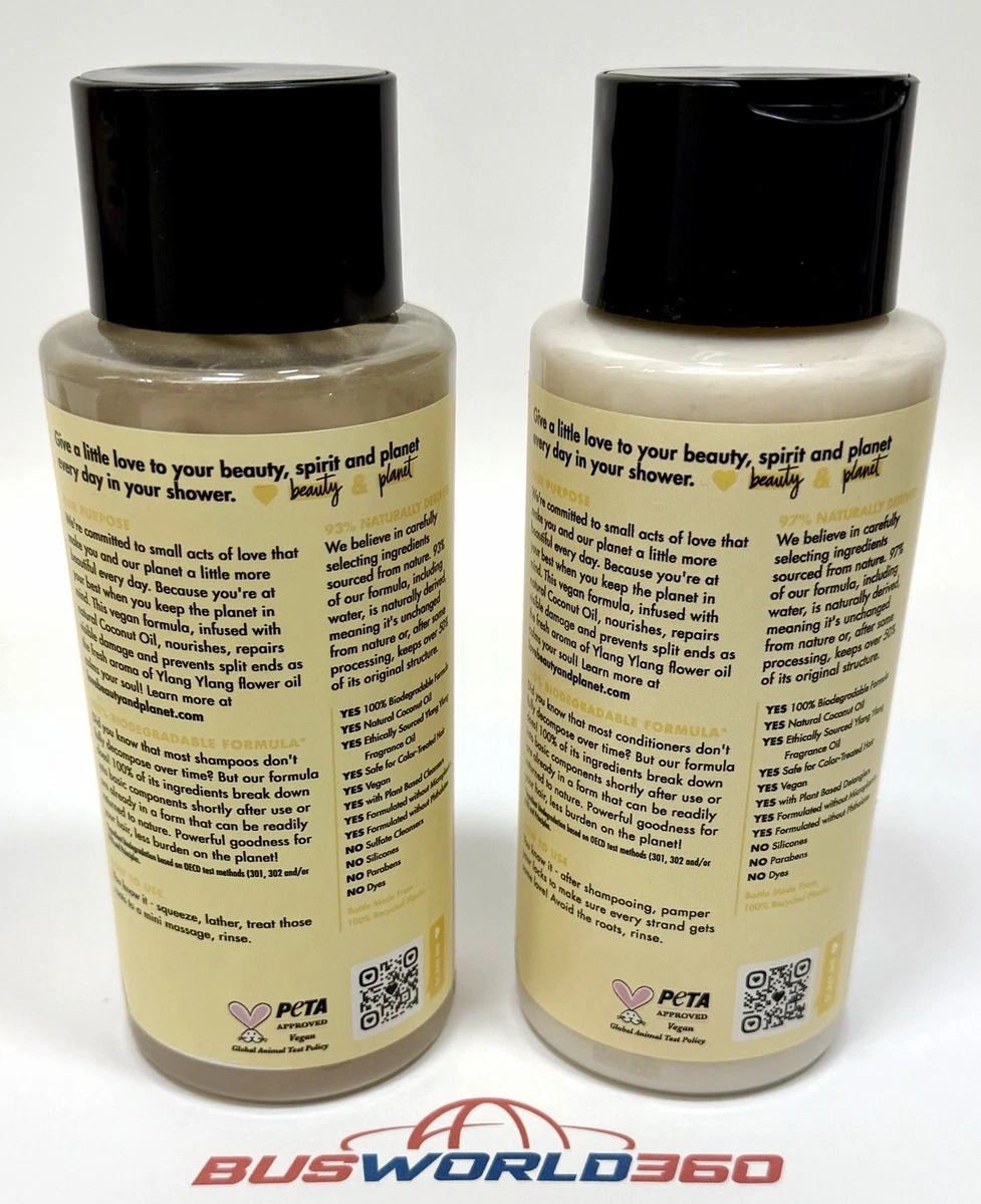 Love Beauty Planet SHAMPOO & CONDITIONER Coconut Oil Ylang Ylang 13.5 LOT 2x NEW