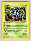 MP!! Pokémon TCG Base Set 1st edition Shadowless Tangela #66/102