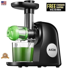 Aicok Slow Masticating cold press Juicer Extractor Machine AMR521 Black