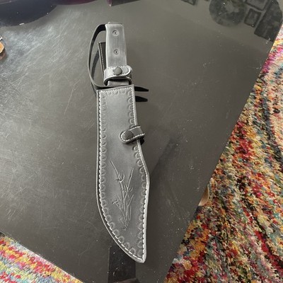 Pakkaholz XL Bowie, Rambo Messer K-FB-971 , 37,9 cm, 590 Gramm neu, Lederscheide