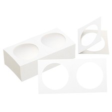 2 x 2 Coin Flips, 200 Pack 40mm Cardboard Coin Holder Paper Coin Holders