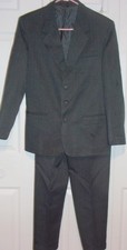 Boys size 18 Reg. Mark Jason, pinstripe, grey with tan stripe, 3 button suit