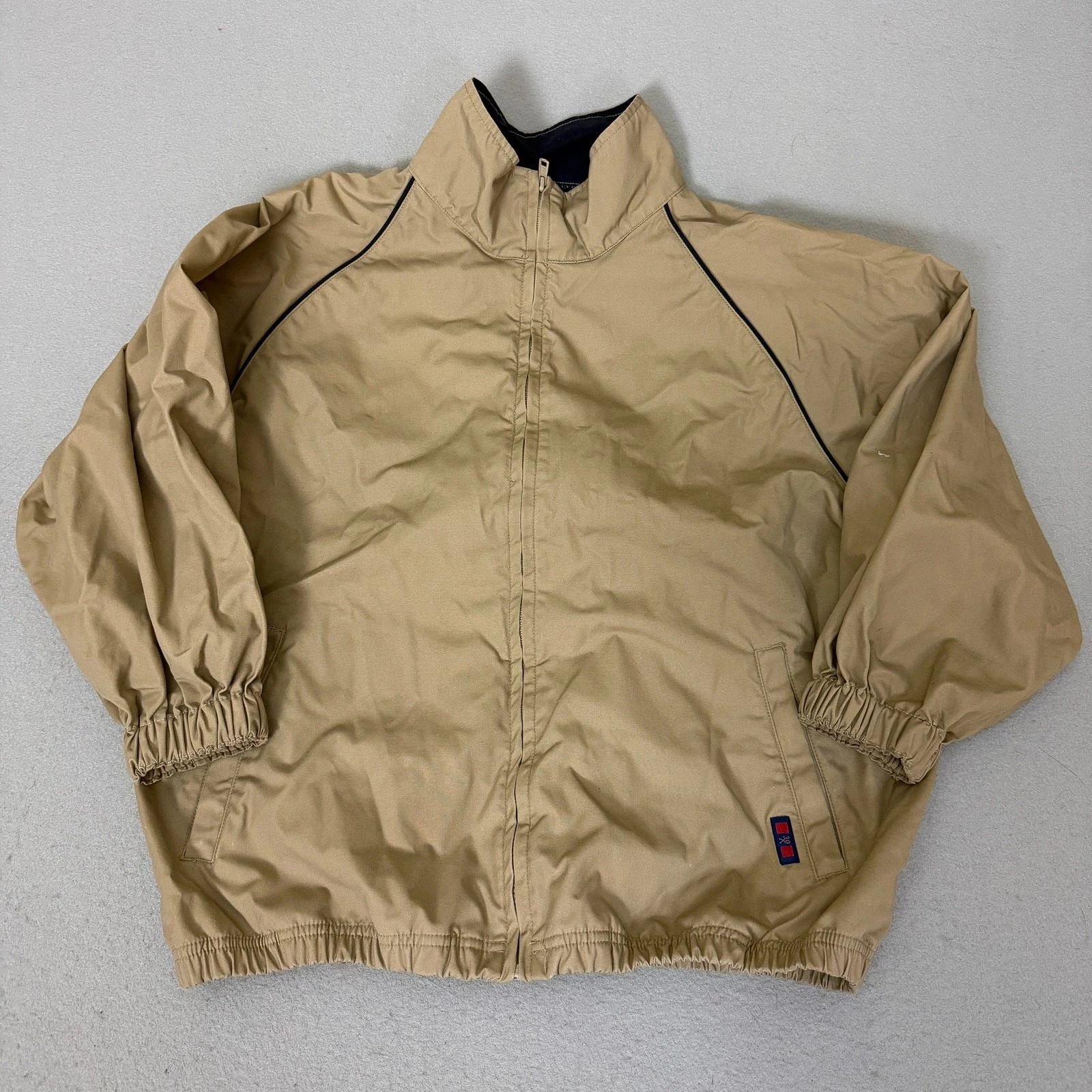 Twenty X Outerwear Jacket Mens M Beige Full Zip Lightweight Windbreaker