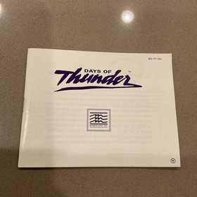Days of Thunder Nintendo Entertainment System NES aut&eacute;ntico manual de instrucciones