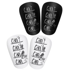 2 Pairs Mini Soccer Shin Guards, 3.94x2.36 Inch Small Lightweight Shin Protec...