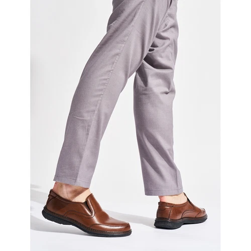 Men's brown slip-on shoes - Picture 2 of 4