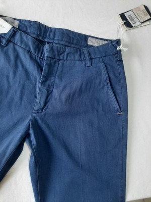 Entre Amis Herren Hose NEU Slim Fit Avio Blau Gr. 46 W32 Elegant Premium