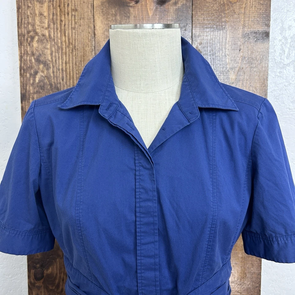 Y2K NY&Co Mujer Camisa M Hebilla Azul Business Corpcore Oficina Sirena Foto 3 de 4