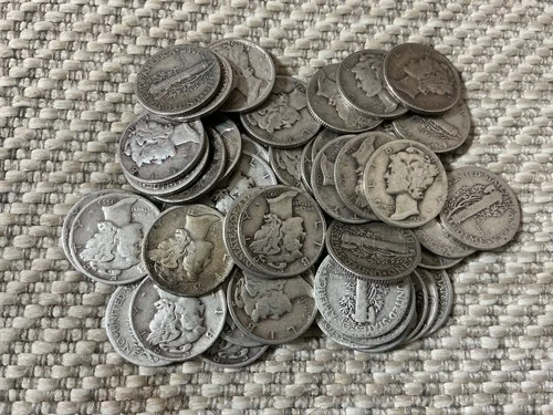 Random Dates MERCURY DIMES 90% fine silver
