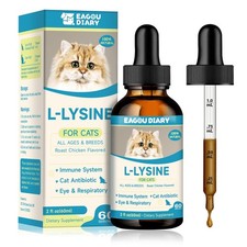 L-Lysine for Cats,Lysine Drops Immune Support Supplement,Sneezing,Cold,Allerg...