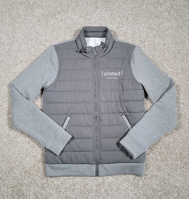 Travis Mathew Jacket Medium Gray Womens Full Zip Golf Hybrid Plated Skin Science