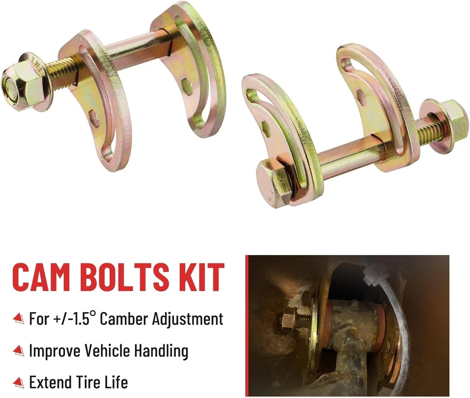 (4) Front Upper Control Arm Cam Bolts Kit For Silverado 1500HD 2500HD 3500HD US - Image 4 of 4