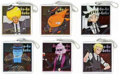 Keychain All 6 types set ''Bobobo-bo Bo-bobo Trading Acrylic Keyholder (BLACK